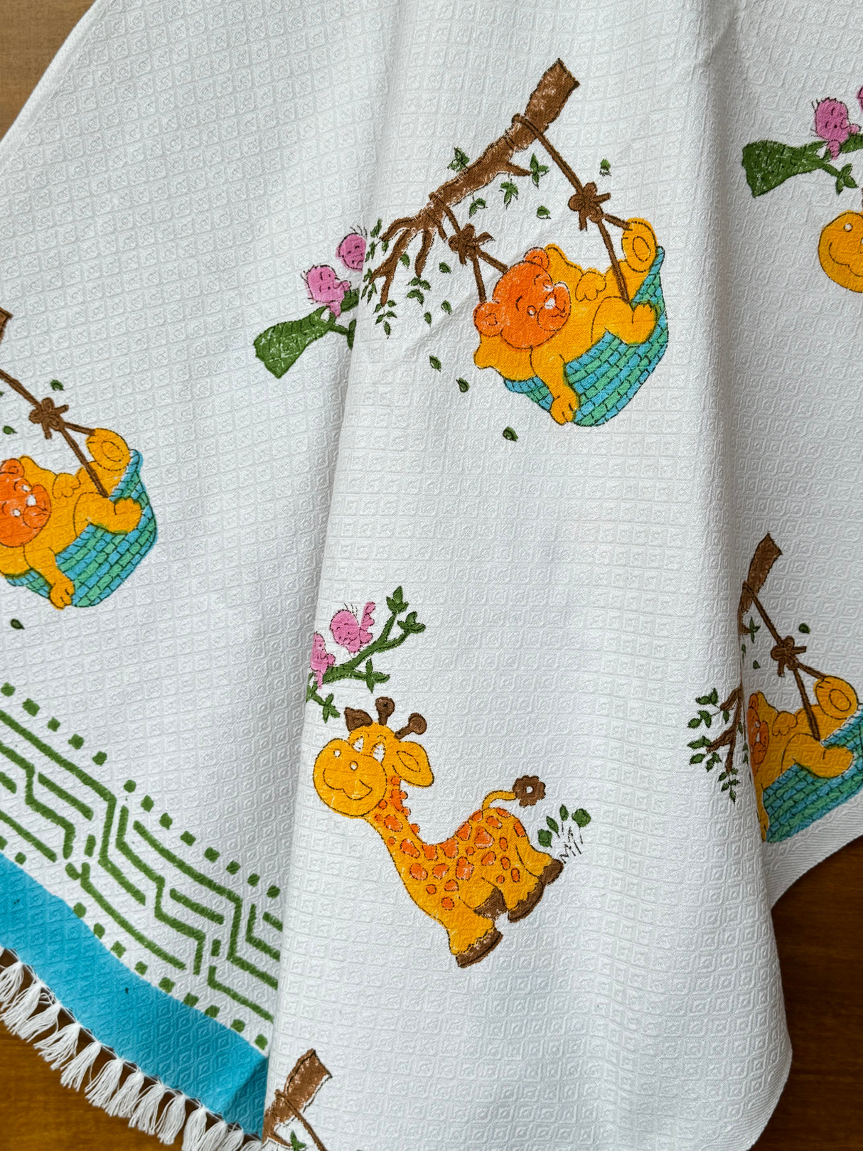 Animals Theme Blockprint Soft Cotton Towel (60*30 inches)