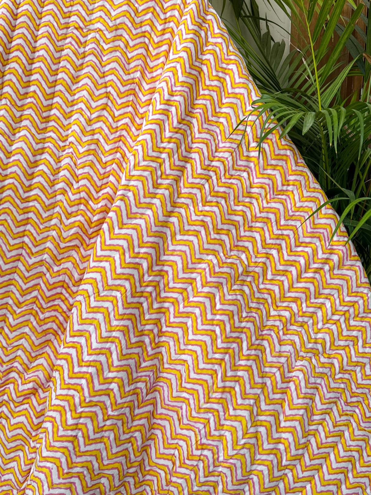 Yellow Orange Flamingo Kids Quilt