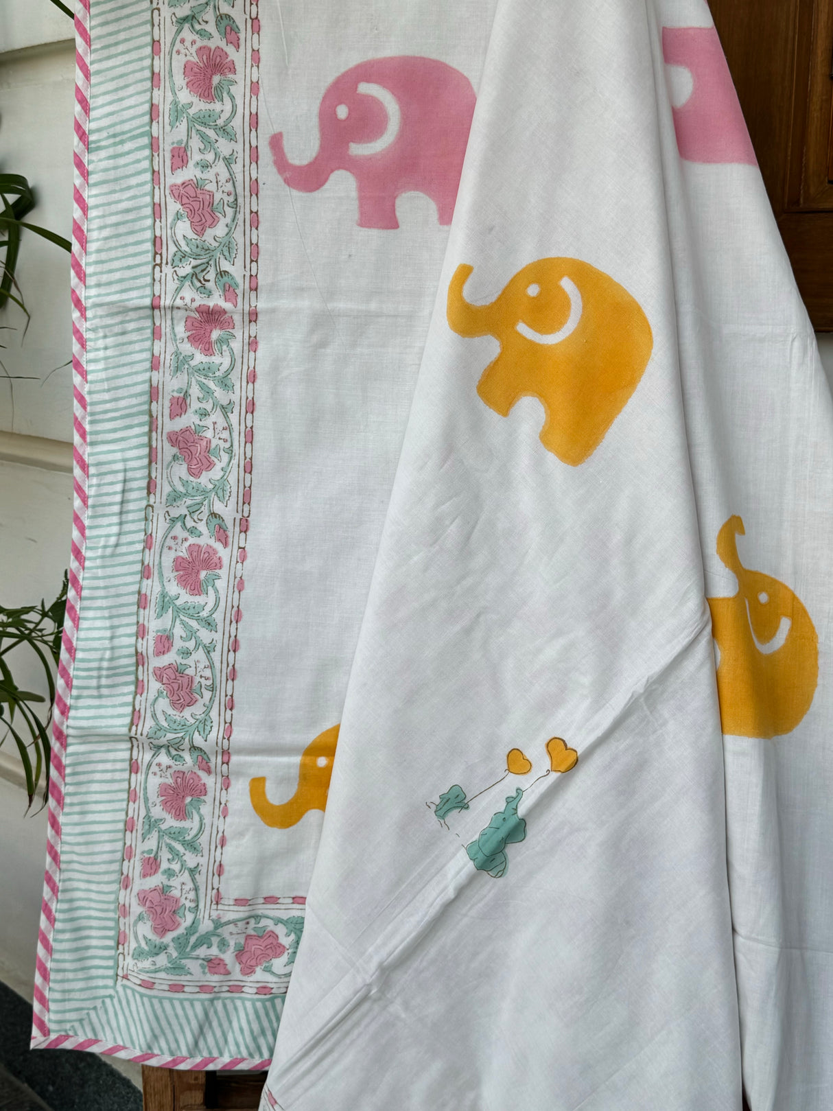 Elephant Blockprint Kids Dohar