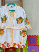 Jungle Friends- Kids Cotton Waffle Bathrobe