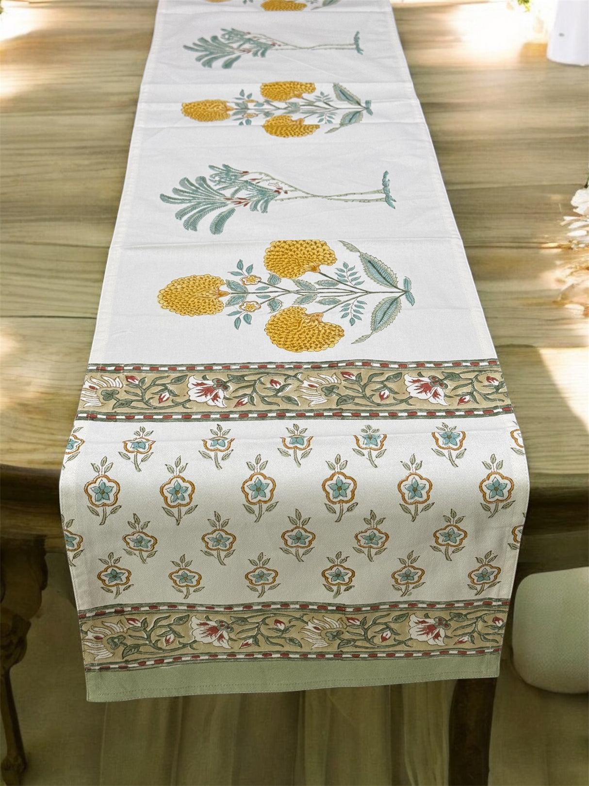 Blockprint Cotton Table Runner