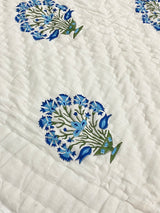 Blockprint Mulmul Reversible Quilt