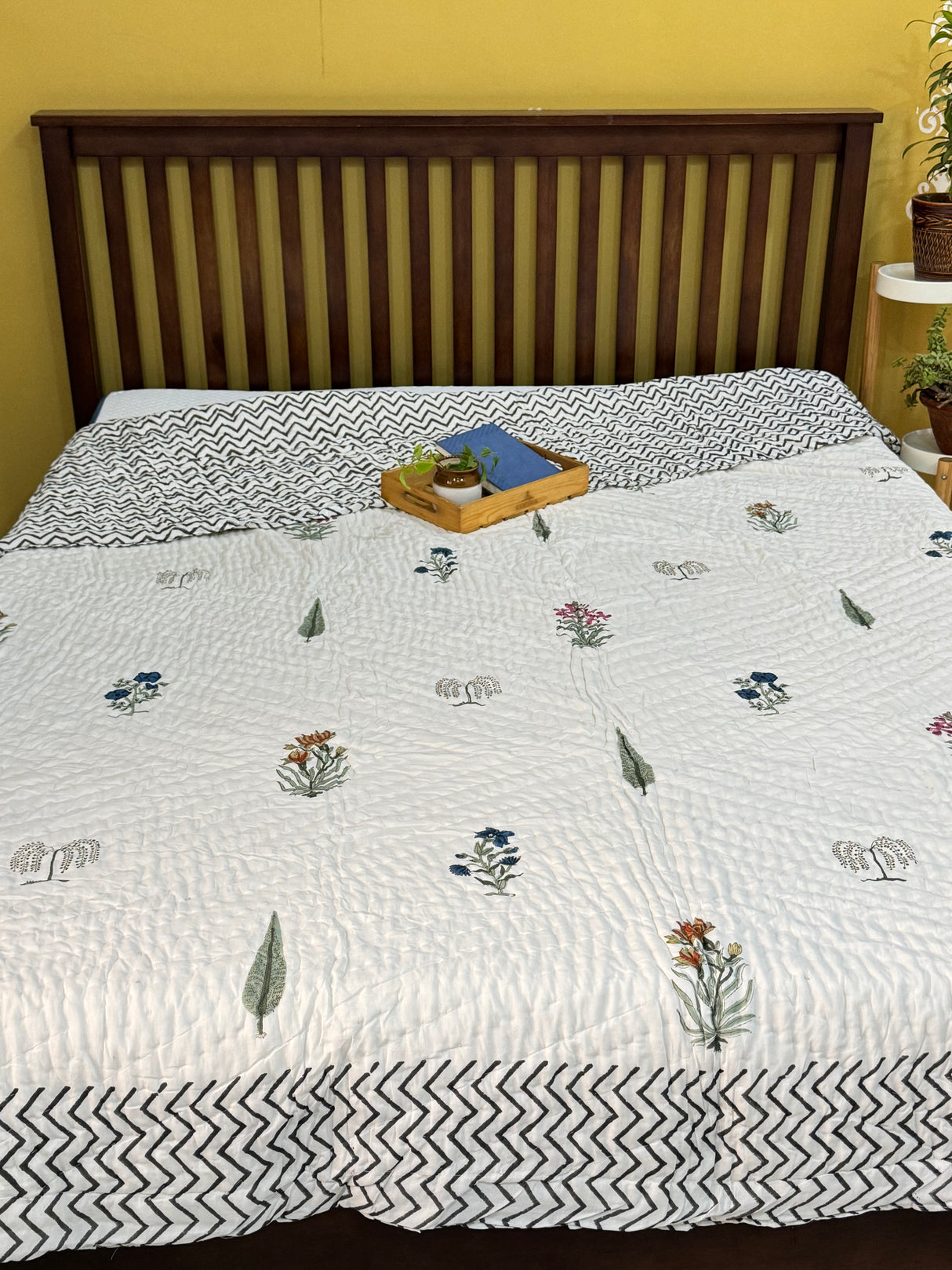 HandBlock Printed Mulmul Reversible Quilt