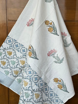 Blockprint Soft Waffle Cotton Towel (60-30 inches)