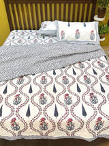 HandBlock Printed Mulmul Reversible Quilt