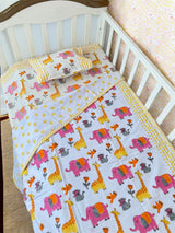 Animals Jungle theme crib sheet for baby room decor