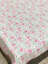 Double Size Quilted Blockprint REVERSIBLE Mulmul Bedcover (90*108 inches)