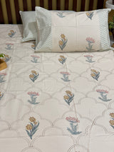 Blockprint Bedsheet & Quilt Set