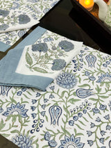 Blockprint Table Mat & Napkin Set- 6 Seater