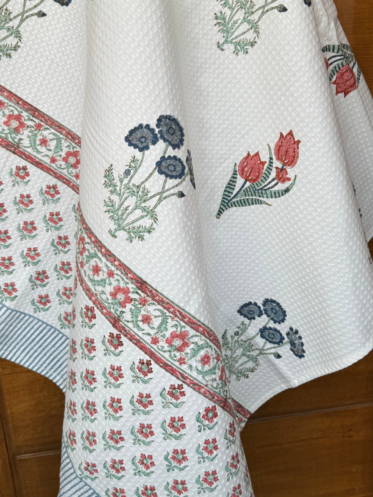 Pretty Jaipur Motifs Blockprint Cotton Towel – Waffle Weave