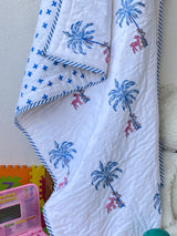 Deer Blockprint Kids Quilt
