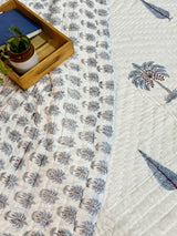 HandBlock Printed Mulmul Reversible Quilt