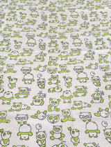 Green Panda Blockprint Cotton Bedsheet