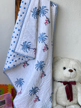 Deer Blockprint Kids Quilt