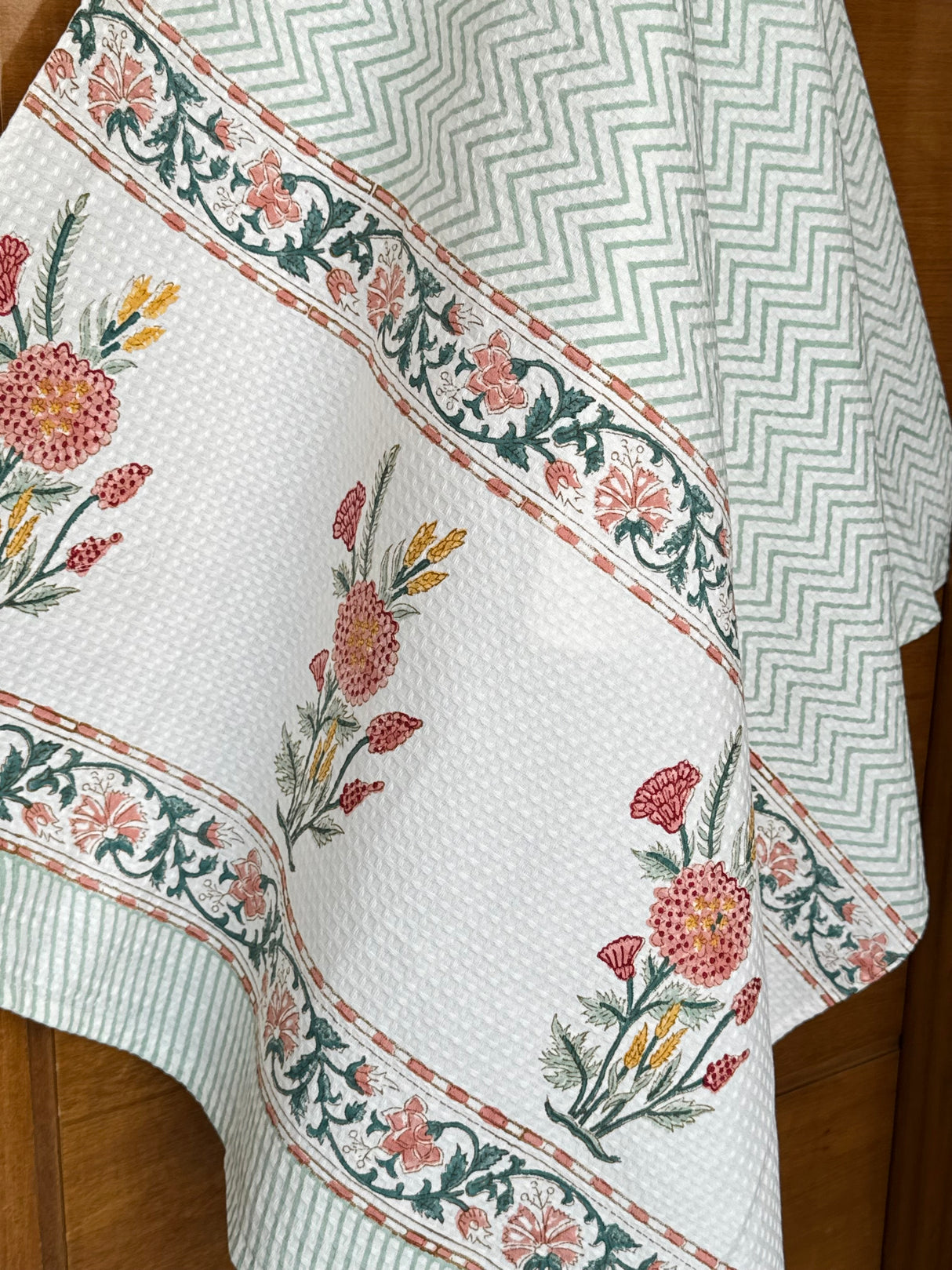 Blockprint Soft Waffle Cotton Towel (60-30 inches)