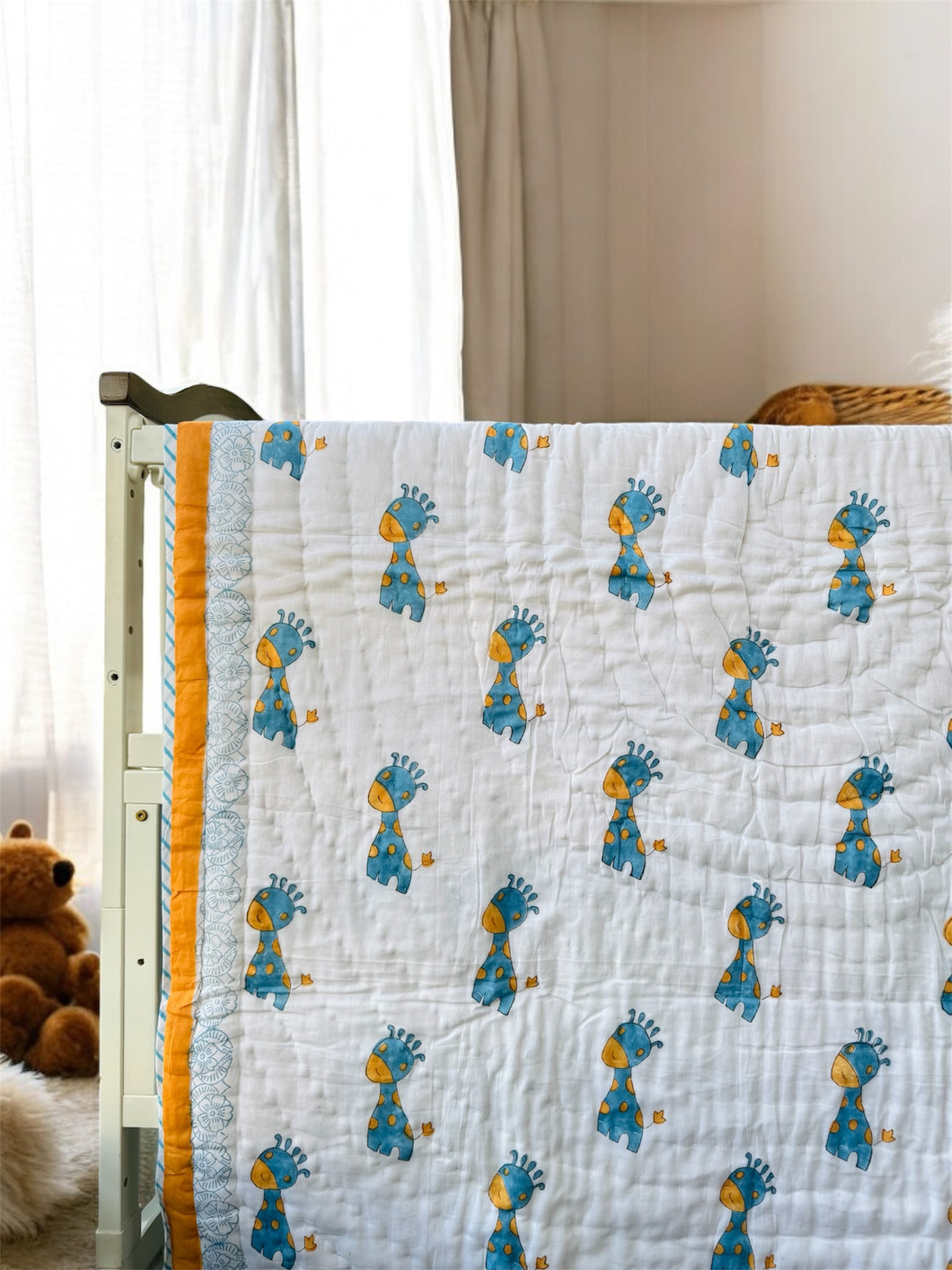 Giraffe Kids Quilt Blockprint