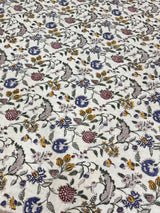 KING Size Quilted Blockprint REVERSIBLE Mulmul Bedcover (108*108 inches)