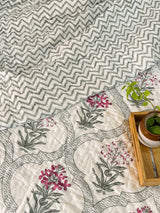 HandBlock Printed Mulmul Reversible Quilt