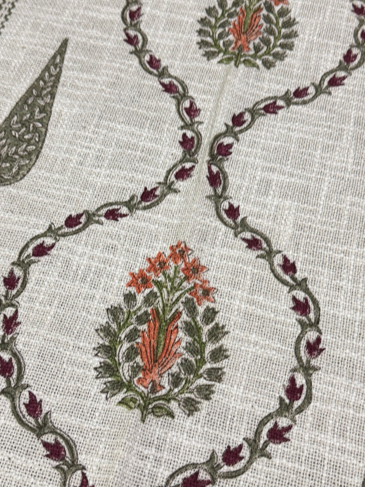Blockprint Cotton Slub Table Runner