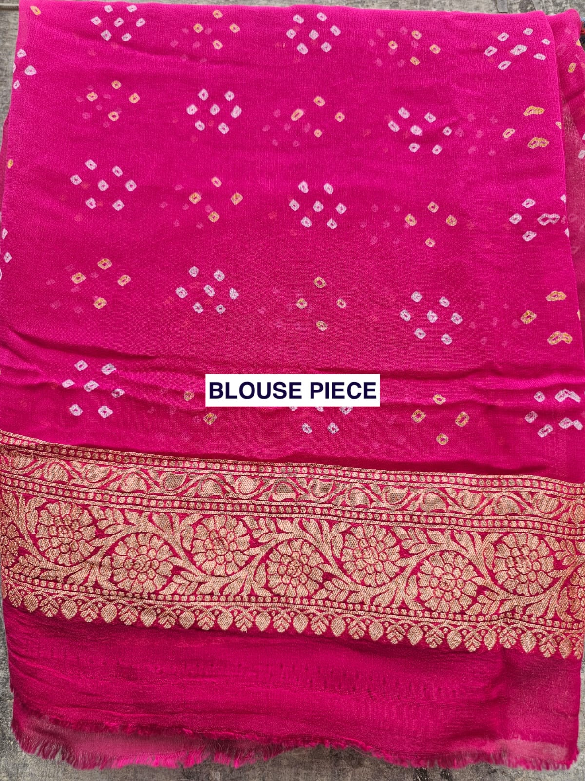 Exclusive Pink Banarasi Georgette Bandhani Lehenga Set