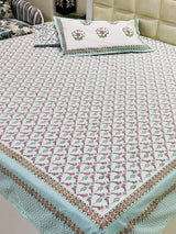 Boutique style cotton fitted bedsheet with elastic for a secure fit