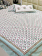 Boutique style cotton fitted bedsheet with elastic for a secure fit