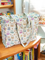 Owl Tote Bag (with Zip Closure)