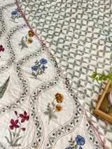 Blockprint Bedsheet & Quilt Set