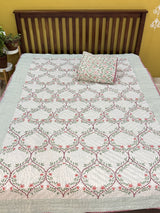 Blockprint Mulmul Reversible Quilt