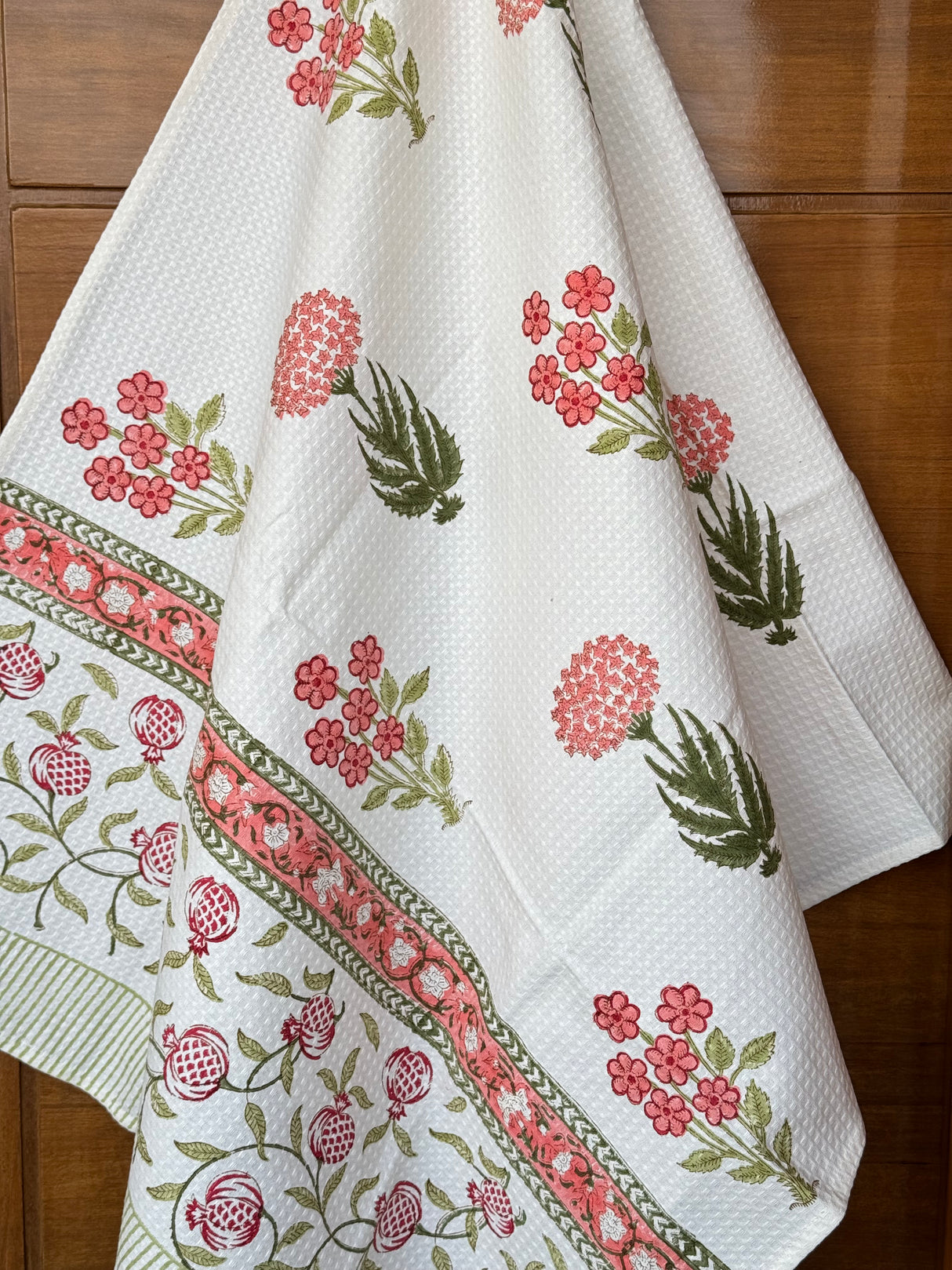 Blockprint Soft Waffle Cotton Towel (60-30 inches)