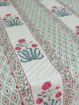 Blockprint Mulmul Reversible Quilt