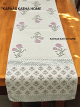 Blockprint Table Runner, Mat & Napkin Set- 6 Seater