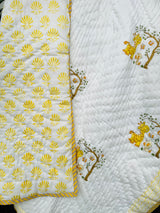Giraffe Blockprint Kids Quilt