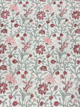 KING Size Quilted Blockprint REVERSIBLE Mulmul Bedcover (108*108 inches)