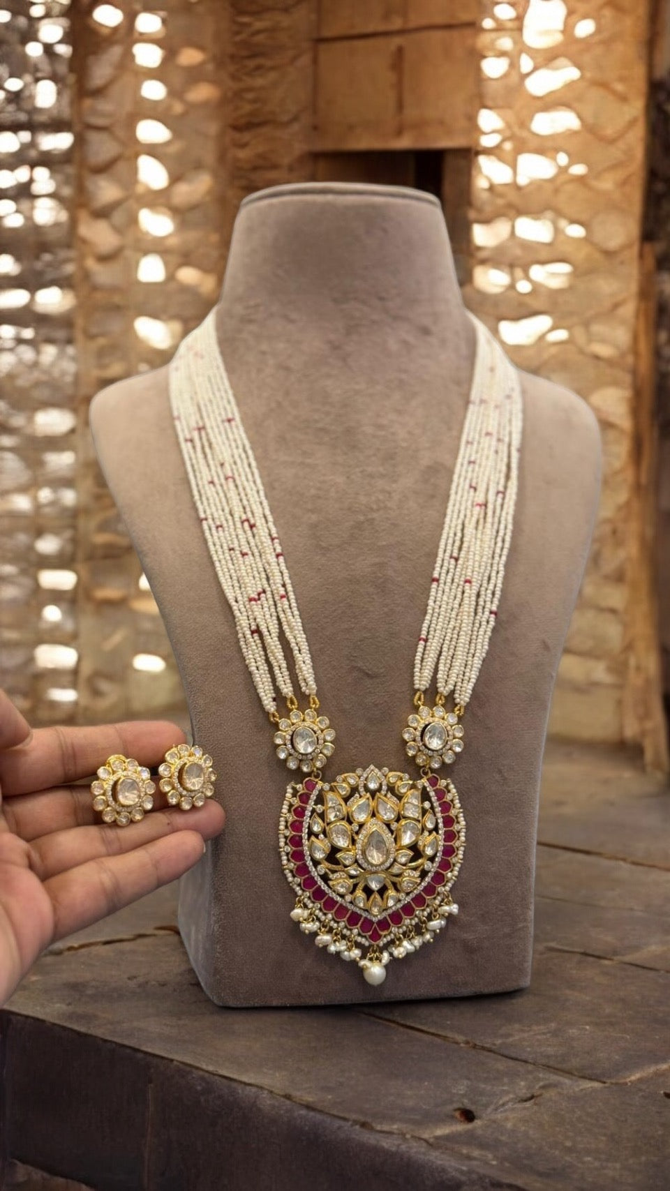 Traditional Handcrafted 92.5 Silver Necklace and Earrings