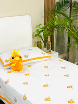 Birds Blockprint Cotton Bedsheet