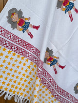 Wonder Women Blockprint Kids Towel – Cotton Jacquard Weave
