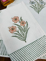 Pair of Blockprint Cotton Hand Towel