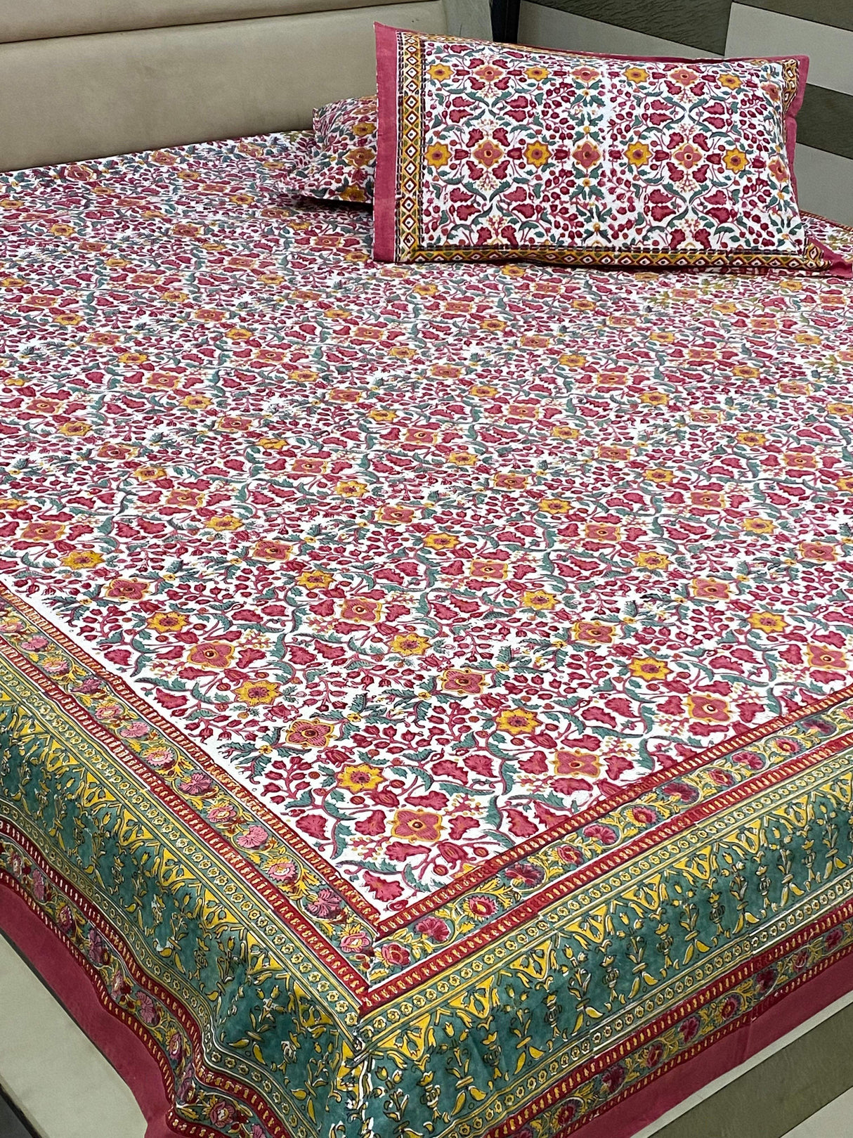 Blockprint Cotton Bedsheet