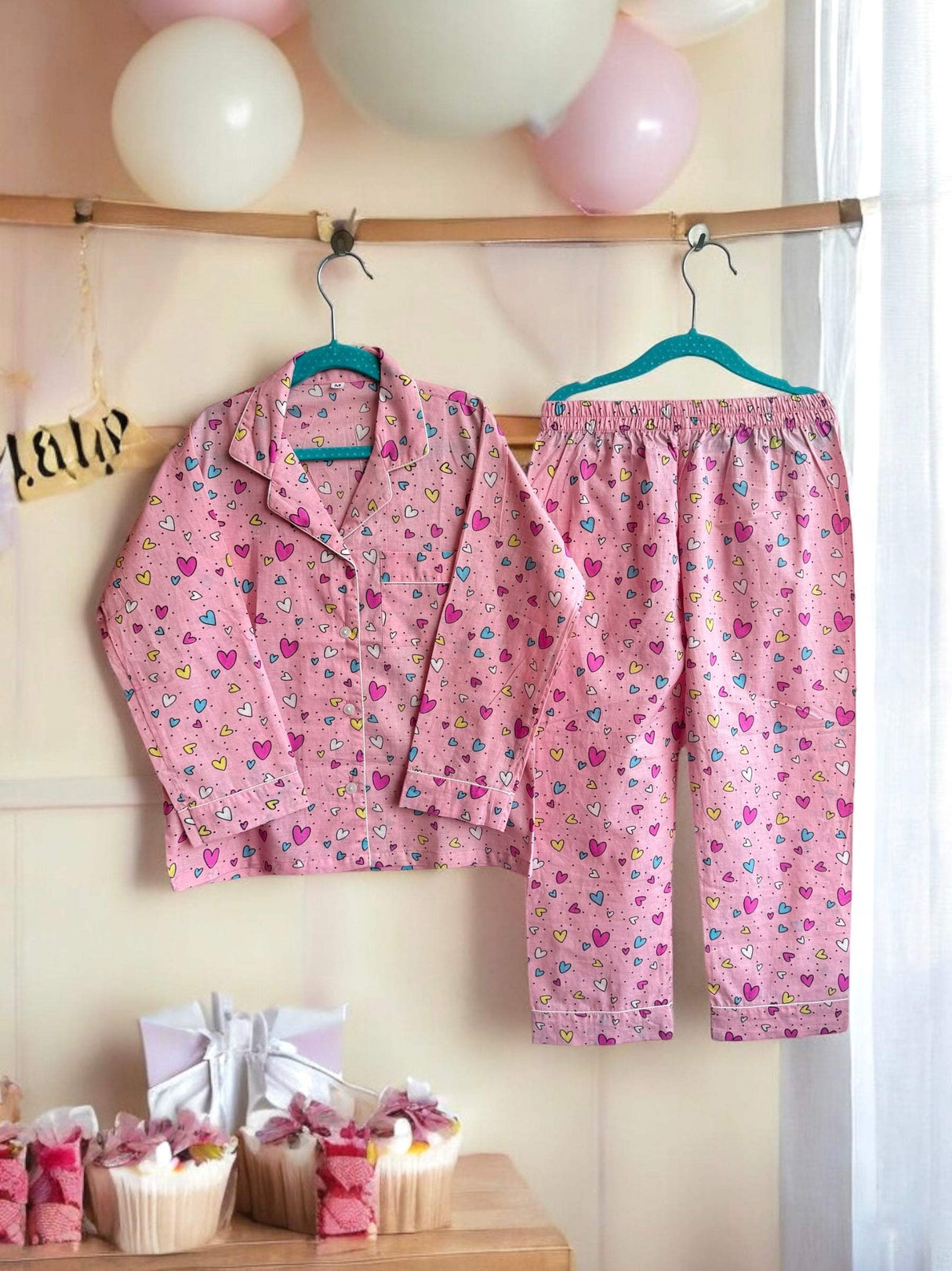 Hearts Kids Night Suit Set
