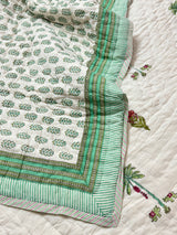 Blockprint Mulmul Reversible Quilt