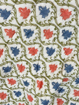 Blockprint Mulmul Reversible Quilt