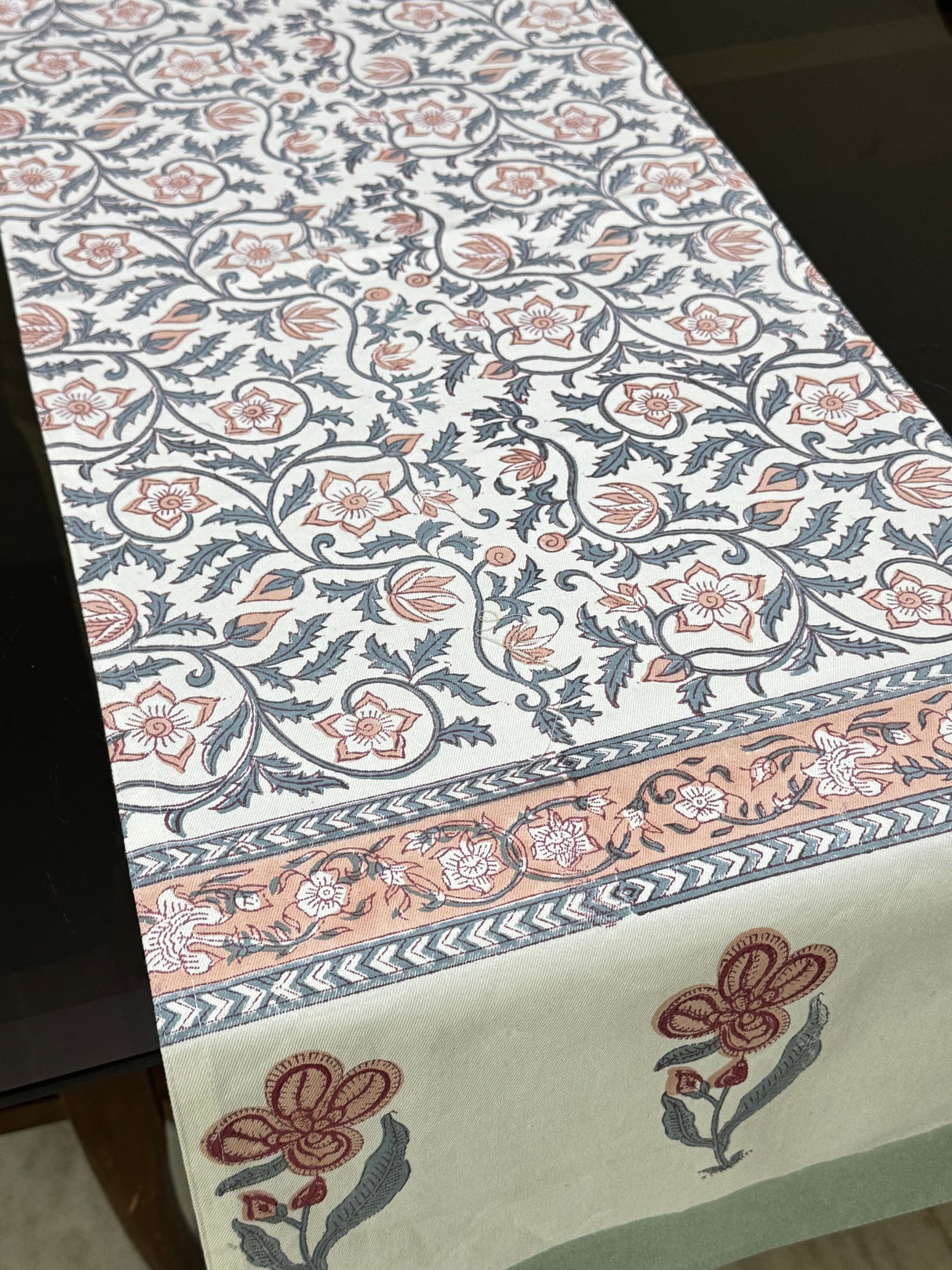 Blockprint Cotton Table Runner