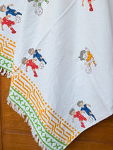 sporty-print-jacquard-cotton-kids-towel-close-up
