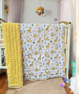 Rabbit Blockprint Kids Quilt