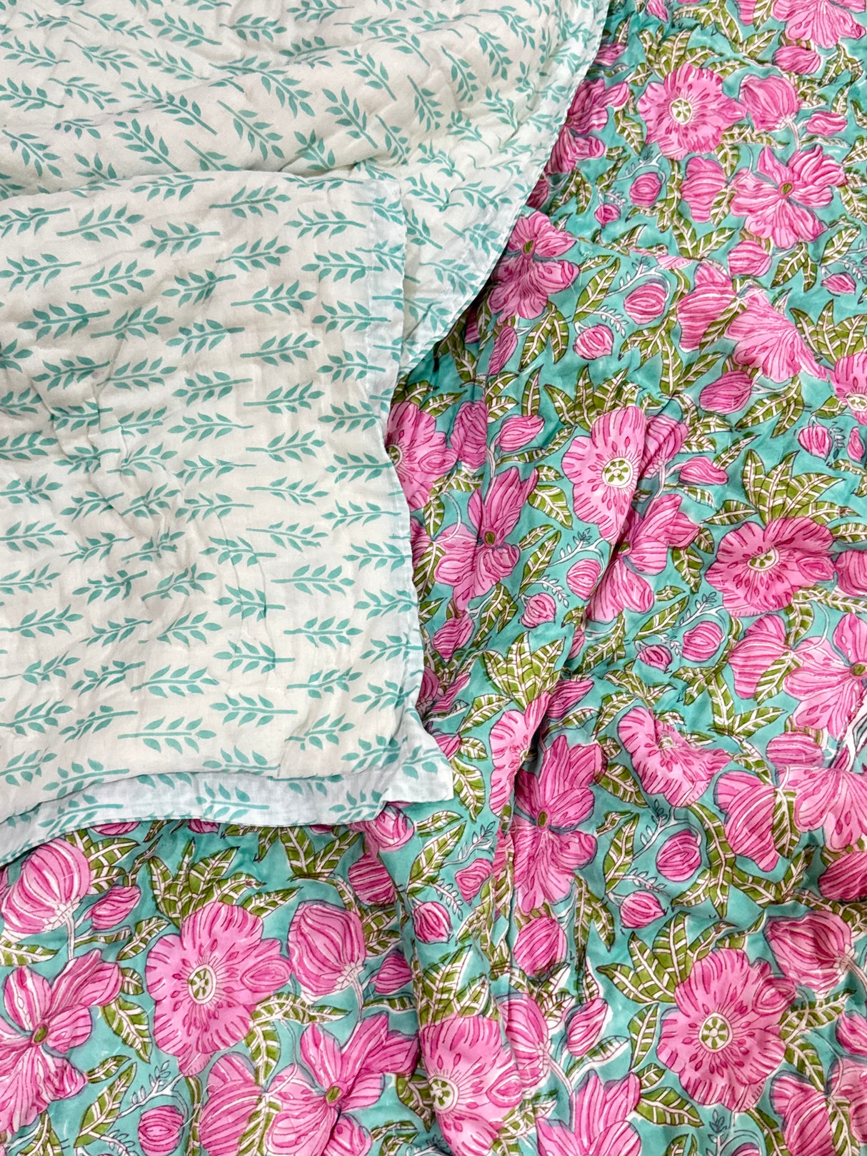 Blockprint Bedsheet & Quilt Set
