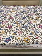 Kashmiri Embroidery Cotton Bedcover