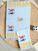 football-theme-cotton-hand-towels-for-kids