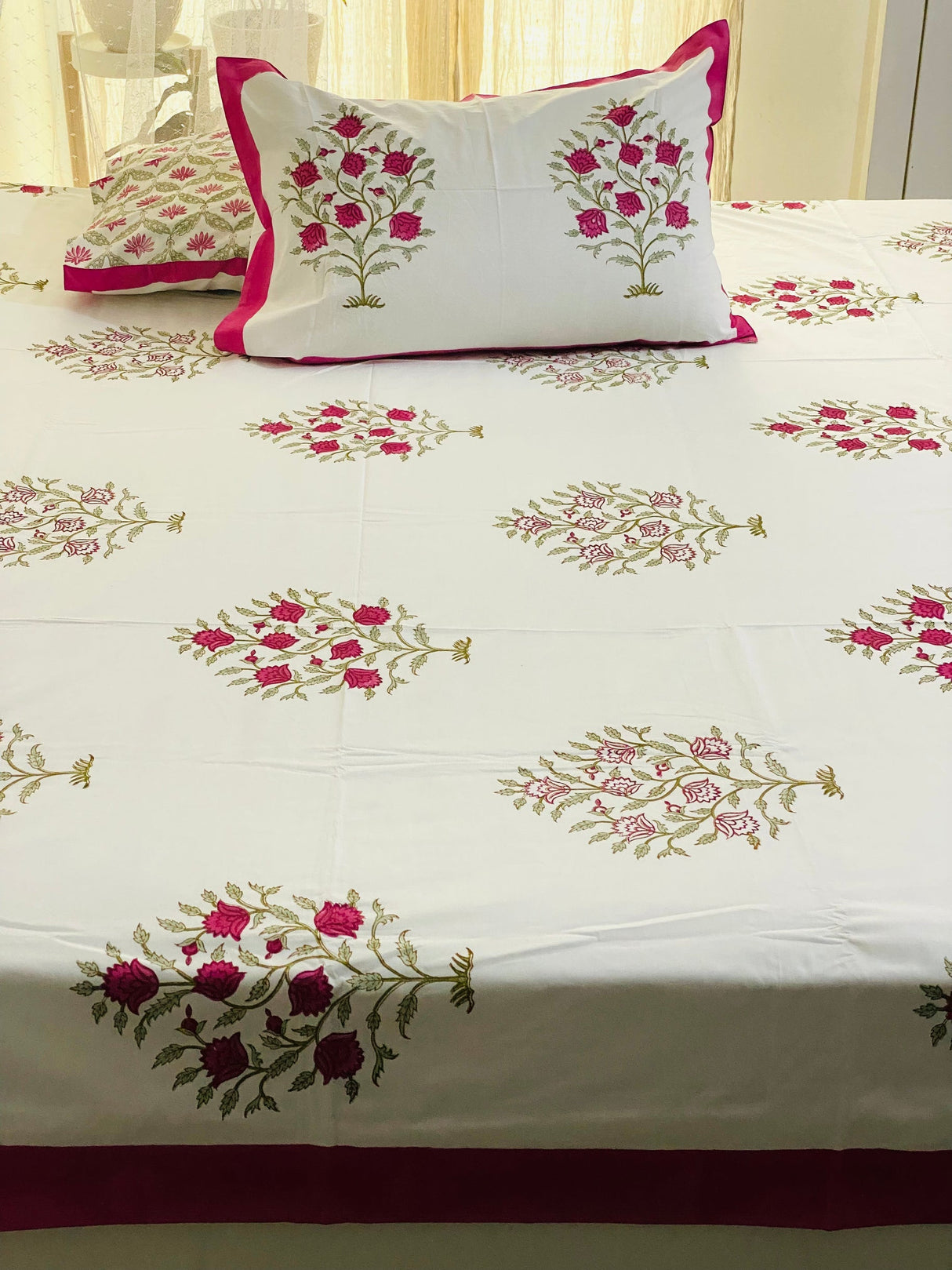 Blockprint Bedsheet & Quilt Set