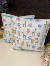 Pair of Handblock Printed Cushion Covers- 16*16 inches